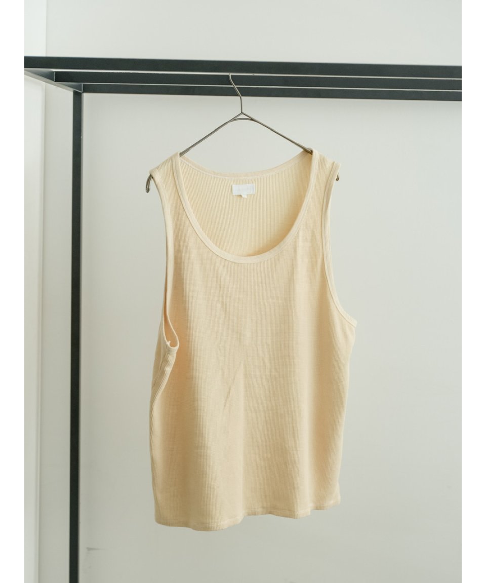 【KANEMASA PHIL. 】Waffle Tank Top（ECRU） fit=scale-down,w=1200