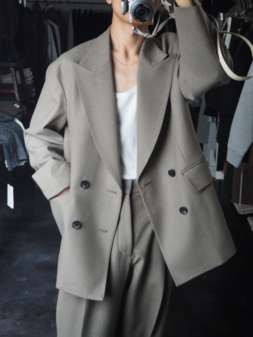 The CLASIK ダブルブレストピーコート グレー The CLASIK ダブルブレストピーコート グレー The CLASIK ダブル