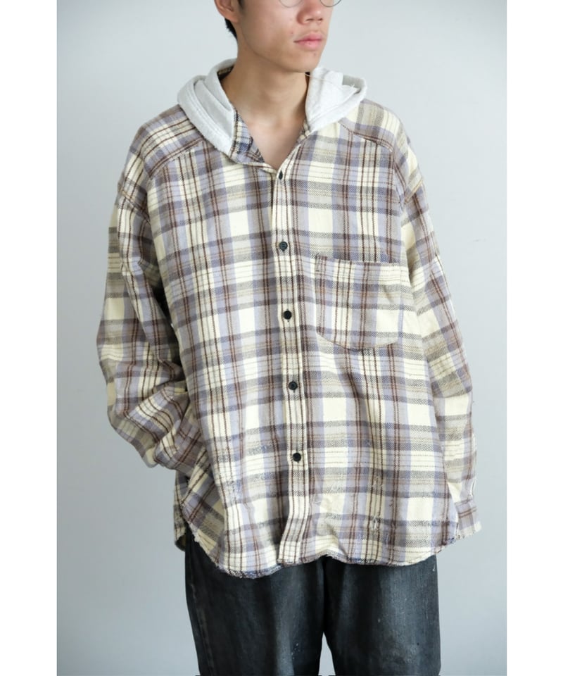 ANCELLM NEL CHECK HOODIE SHIRT | MusterWerk Sud.