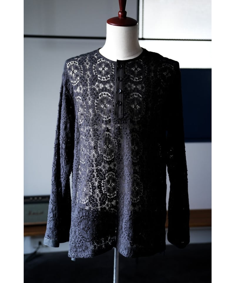 AAKU アークCLUNY SHIRT レースシャツ ブラック 黒 AAKU アークCLUNY SHIRT レースシャツ ブラック 黒