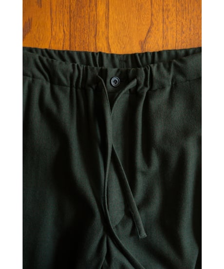 ULTERIOR SUPER FINE WOOL CHECKED DRAWSTRING PANTS