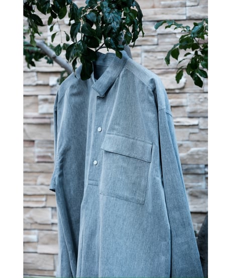 POSTELEGANT Washi Paper Cotton Pull-Over Shirt