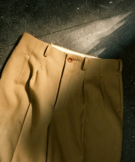 Gorsch "Limited" Vintage Serge Wool 2 Tuck Wide Trouser