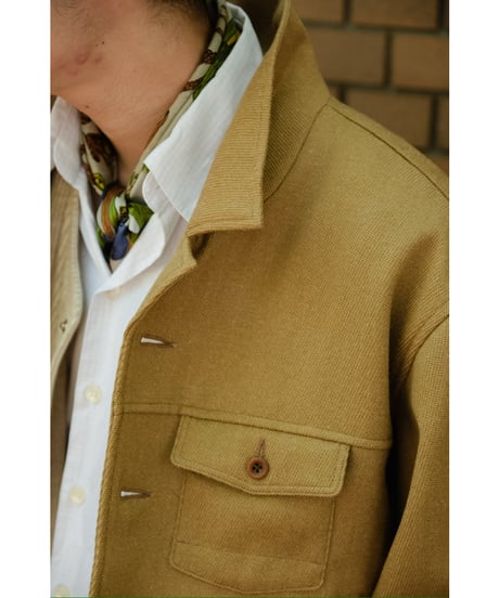 Gorsch "Limited" Vintage Serge Wool Cropped Jacket
