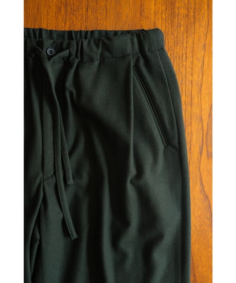 ULTERIOR SUPER FINE WOOL CHECKED DRAWSTRING PANTS