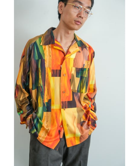 m's braque LONG SLEEVE ALOHA SHIRTS