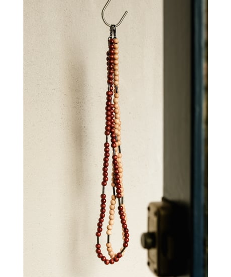 m's braque "Exclusive" VINTAGE WOOD NECK STRAP / NECKLACE