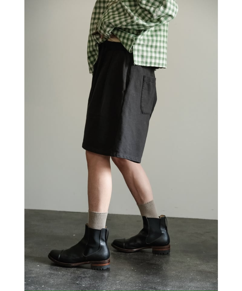 ANCELLM TUCK SWEAT SHORTS BLACK サイズ1 ANCELLM - TUCK SWEAT SHORTS/BLACK | NapsNote
