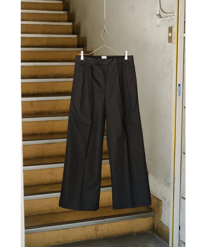 25SS BISOWN WIDE CHINO/ BLACK サイズ3 BISOWN WIDE CHINO | MusterWerk Sud.