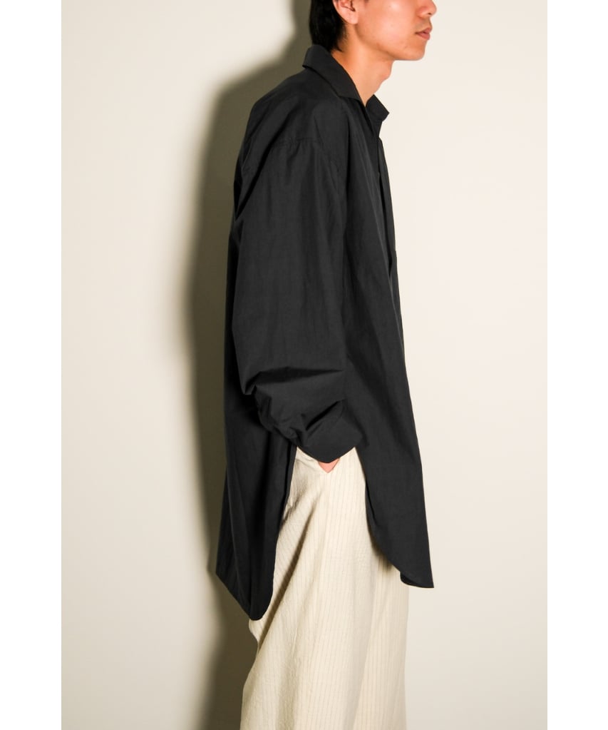 ANCELLM スキッパーロングシャツ ANCELLM - SKIPPER LONG SHIRT/WHITE | NapsNote