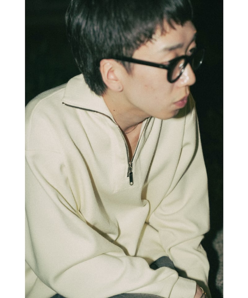 Olde H & Daughter WOOL KNIT TRACK HALF ZIP | Mu