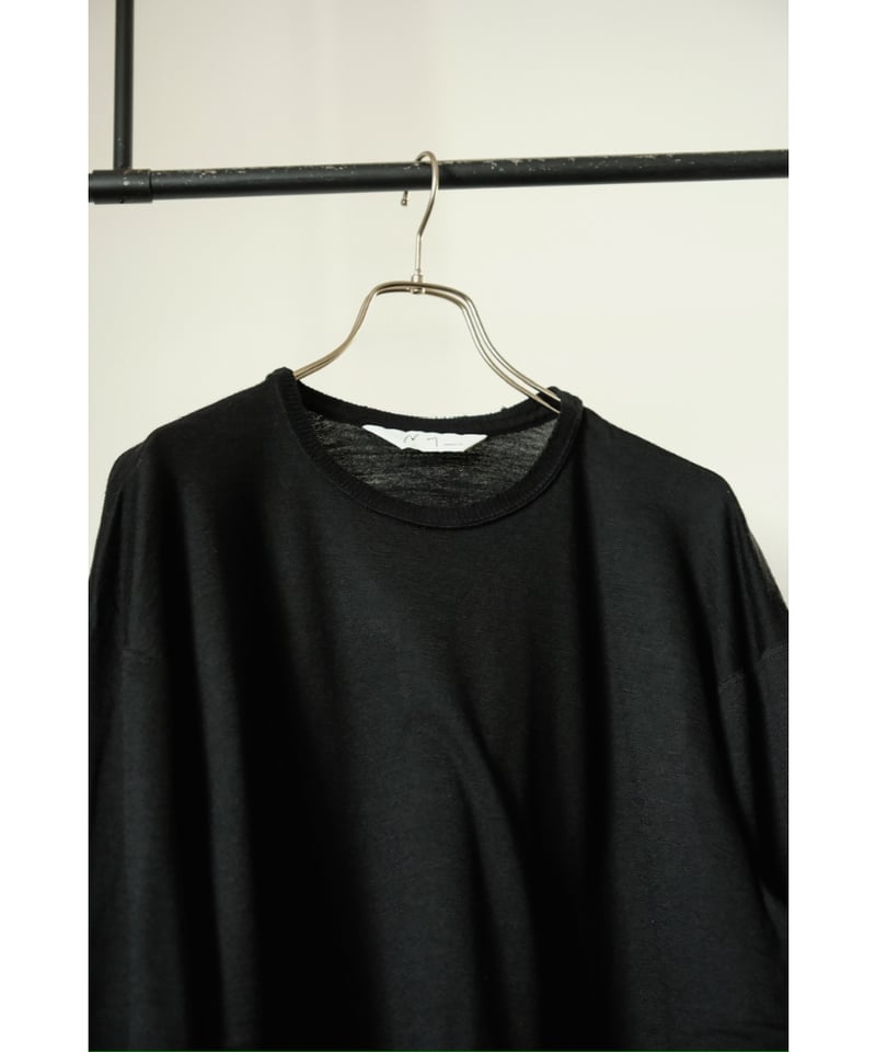 Ancellm / DAMAGE WOOL CREW LS T-SHIRT
