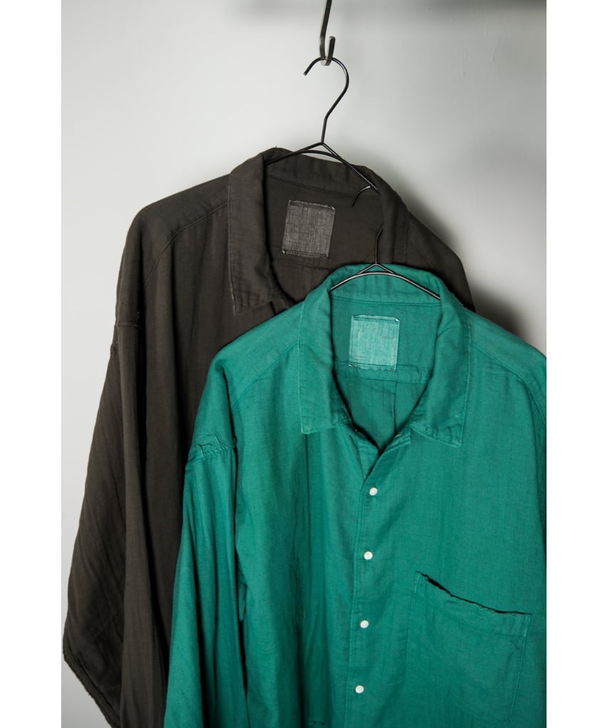 ancellm シャツカバーオール ANCELLM（アンセルム） 2024SS 24SS DOUBLEGAUZE CRASH LS SHIRT