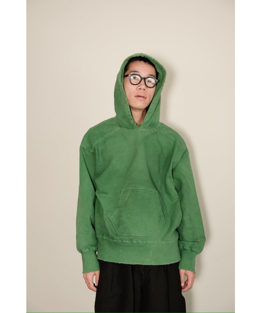 ANCELLM DYED DAMAGE HOODIE | MusterWerk Sud. ANCELLM DYED DAMAGE HOODIE | MusterWerk Sud.