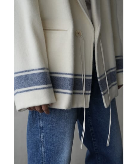 blurhms  Wool Big Plaid Jacket