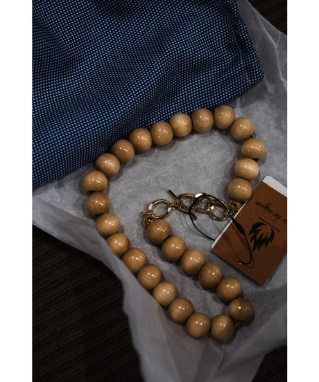 m's braque "Exclusive" VINTAGE WOOD NECKLACE / BRACE 2WAY TYPE