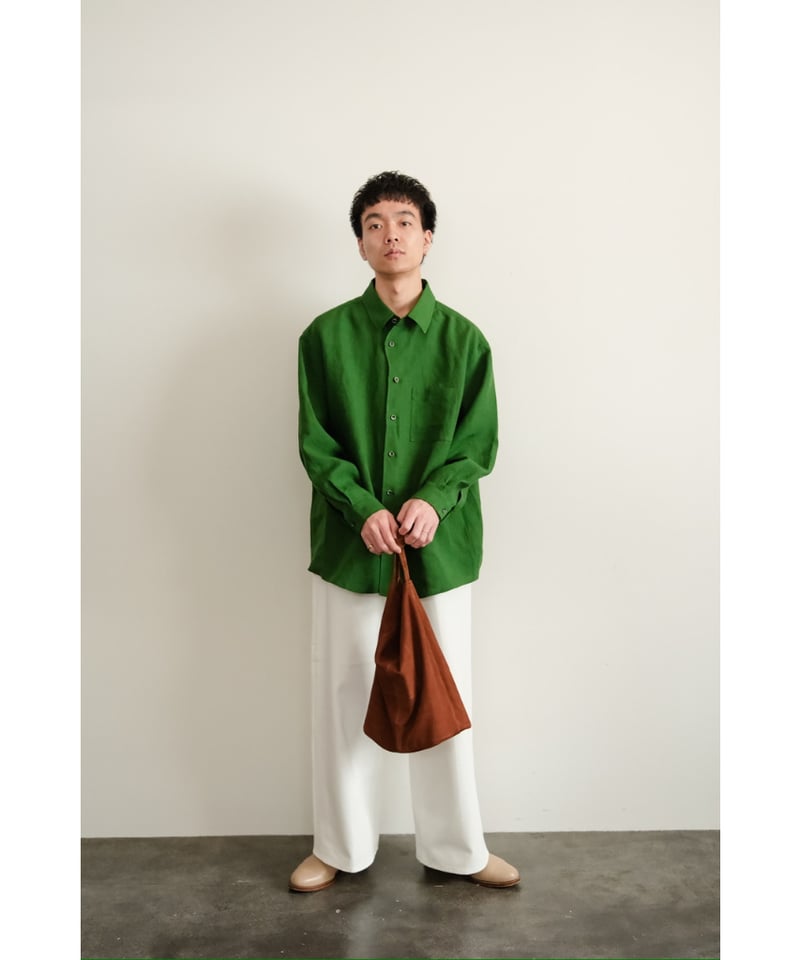 Gorsch Belgium Linen Wide Silhouette Collar Shi