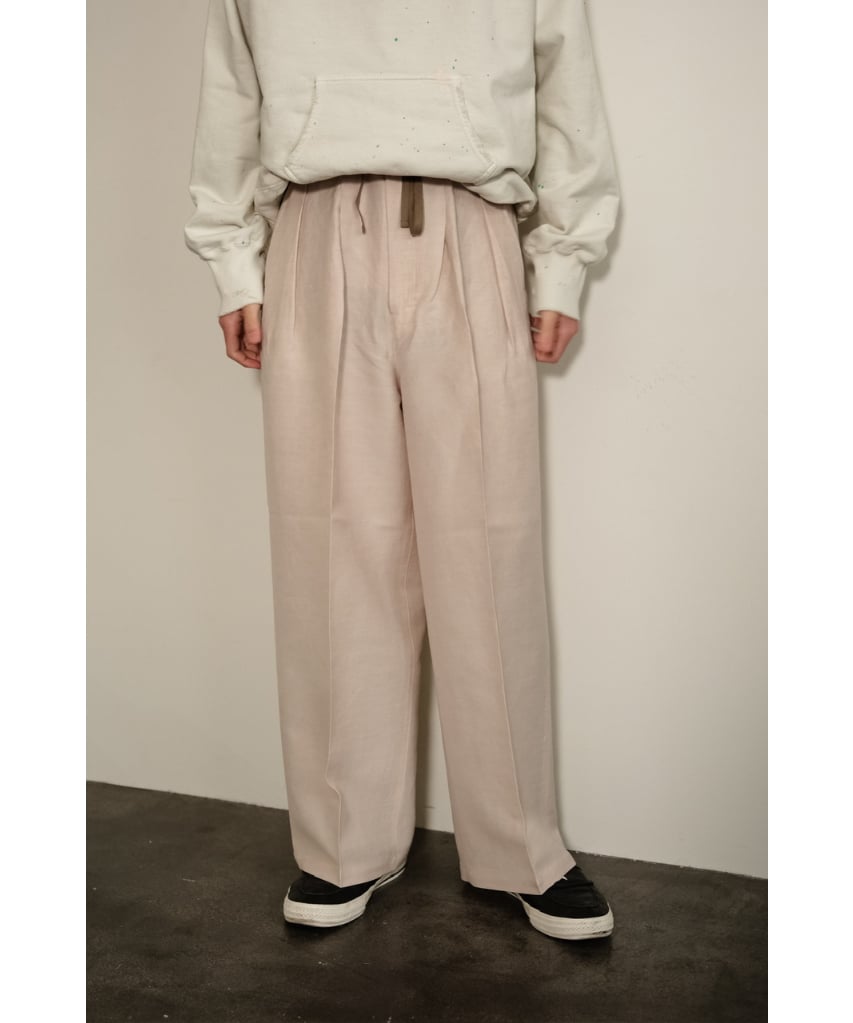 ANCELLM W/L WIDE EASY TUCK SLACKS | MusterWerk ANCELLM W/L WIDE EASY TUCK SLACKS | MusterWerk