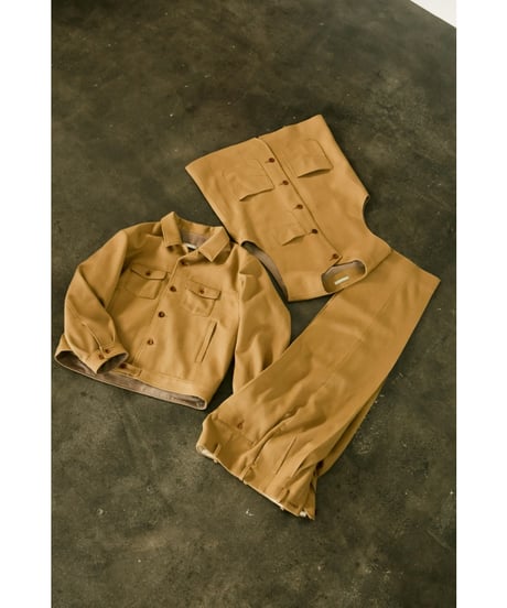 Gorsch "Limited" Vintage Serge Wool 2 Tuck Wide Trouser