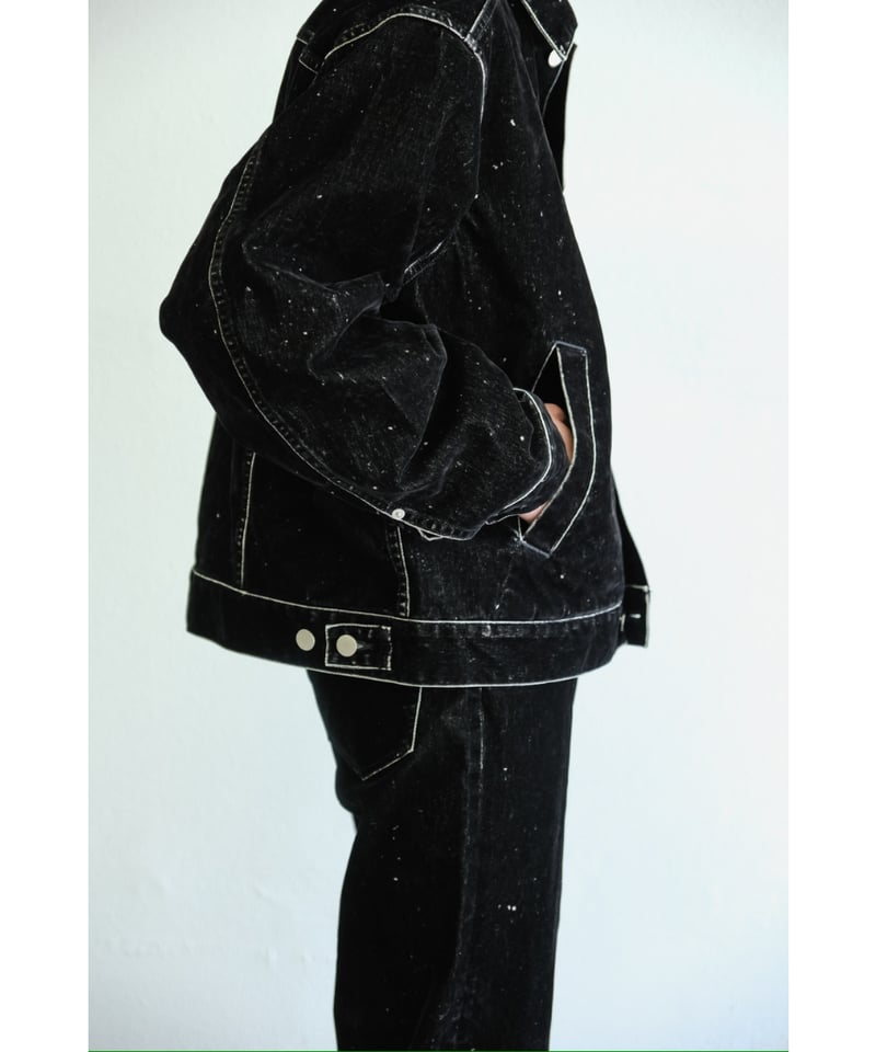 限定価格　新品タグ付きyori コットンベルベットジャケット　ブラック　38 SALE 30%OFF】gold(ゴールド) VELVETEEN SUKA TRACK JACKET ベルベット