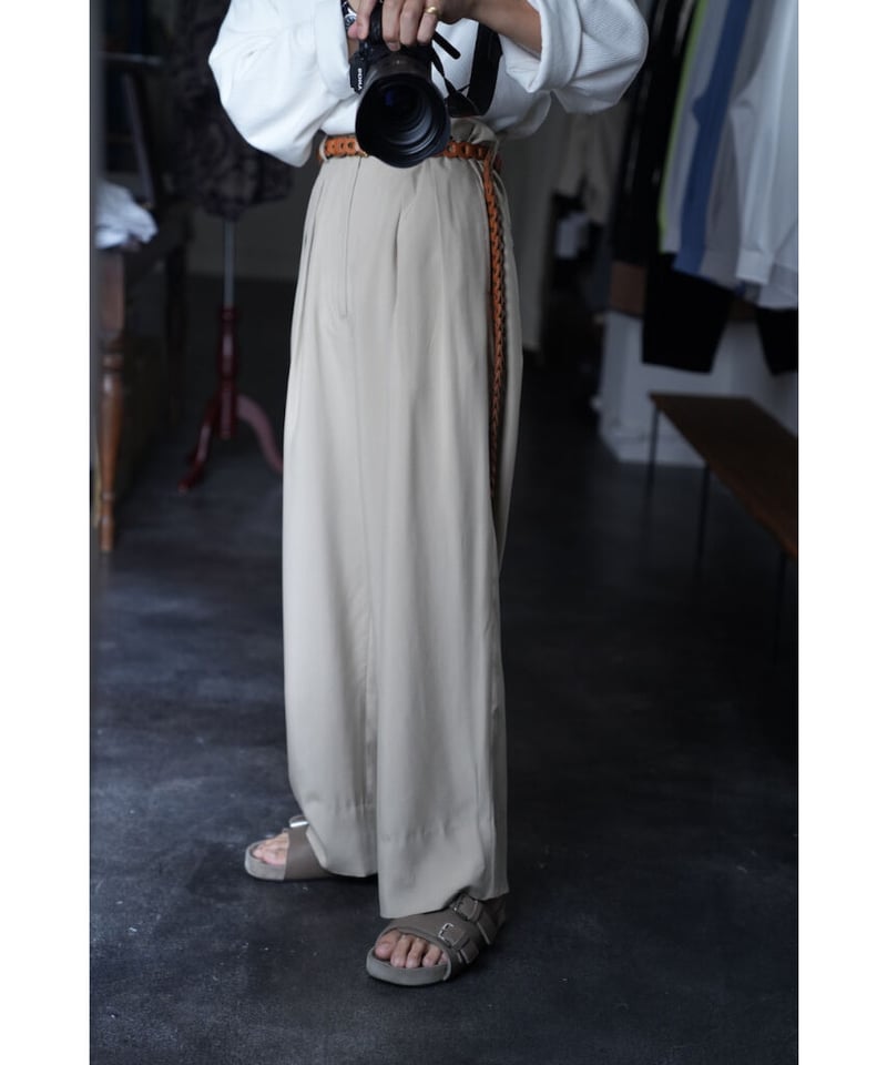 m's braque Limited silk100 TUCK BAGGY | MusterW