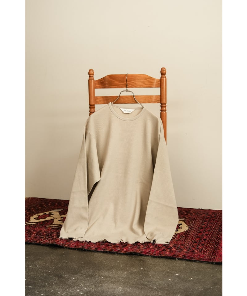 ANCELLM DAMAGE WAFFLE CREW LS T-SHIRT | MusterW