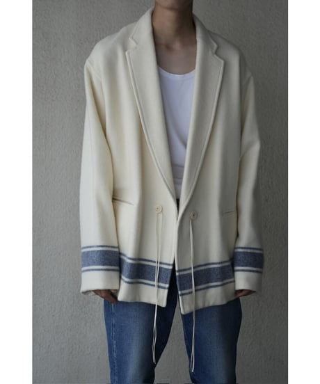 blurhms  Wool Big Plaid Jacket