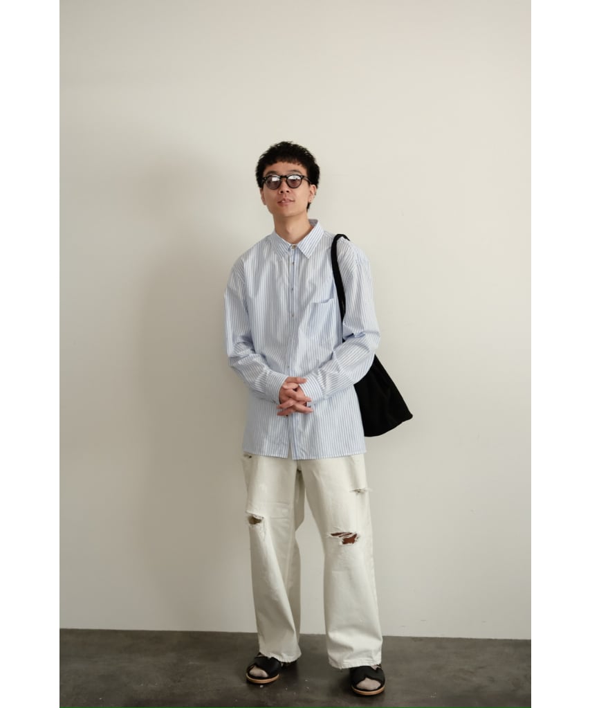 ANCELLM DAMAGE WIDE 5P DENIM PANTS | MusterWerk ANCELLM DAMAGE WIDE 5P DENIM PANTS | MusterWerk