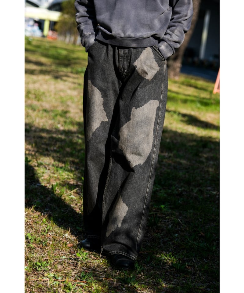 ENCOMING SPOTTED DENIM TROUSER ENCOMING SPOTTED DENIM TROUSER