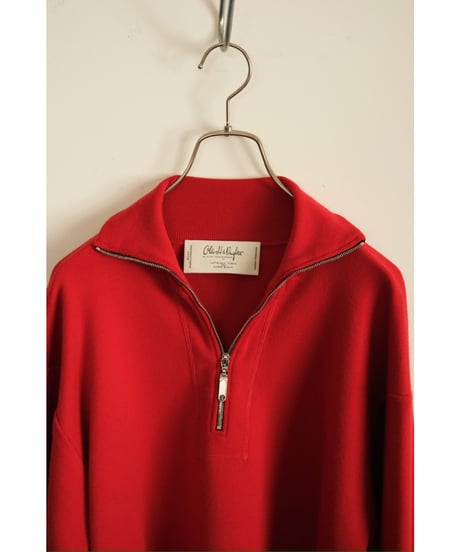 Olde H & Daughter "Exclusive" WOOL KNIT TRACK HALF ZIP