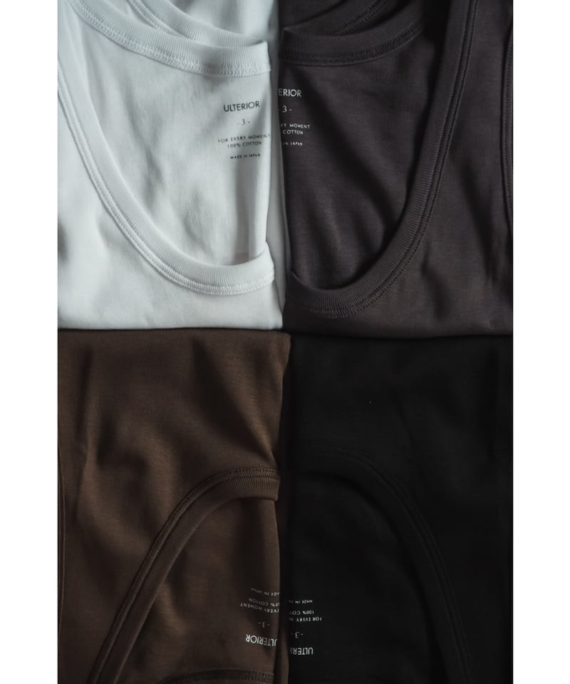ULTERIOR TUBULAR TANK TOP（白と黒のセット） ULTERIOR(ｱﾙﾃﾘｱ
