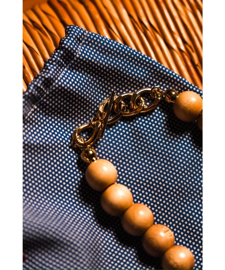 m's braque "Exclusive" VINTAGE WOOD NECKLACE / BRACE 2WAY TYPE