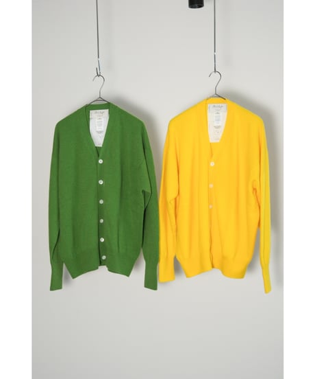 Olde H & Daughter AGED CASHMERE PLAIN STITCH CARDIGAN
