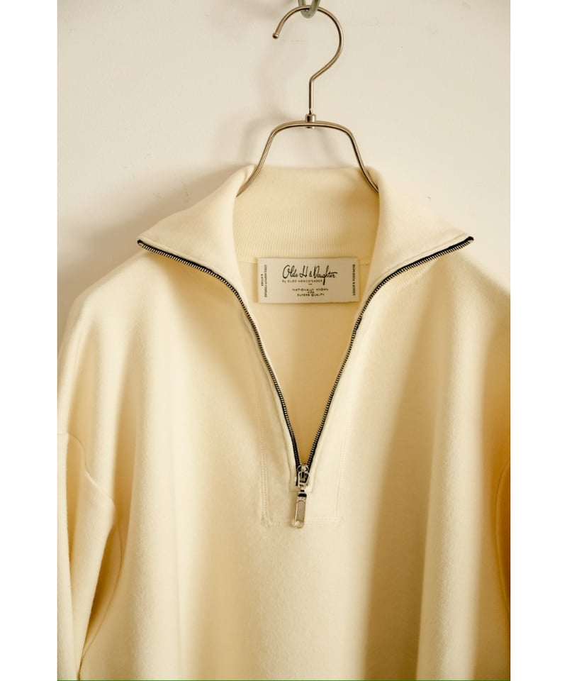 Olde H & Daughter WOOL KNIT TRACK HALF ZIP | Mu