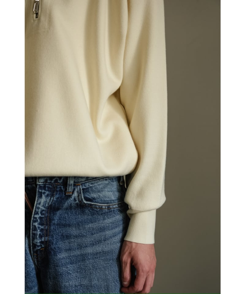 Olde H & Daughter WOOL KNIT TRACK HALF ZIP | Mu