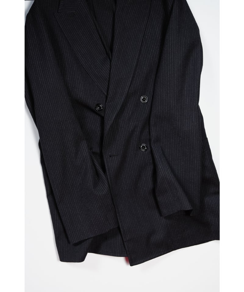 【最終】ULTERIOR SILK WOOL STRIPED OX DB JKT ULTERIOR SILK WOOL STRIPED OX DB JKT | MusterWe
