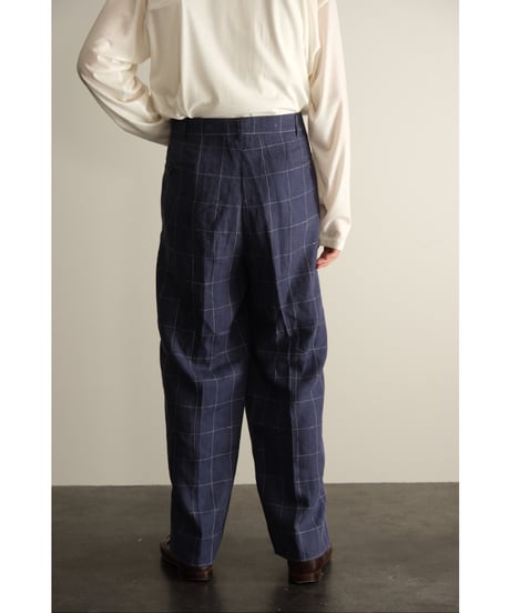 USED Windowpane Wool Trousers