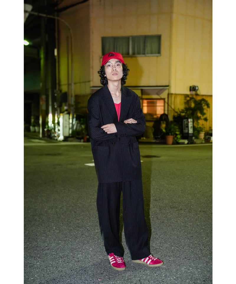 ULTERIOR WASHED WOOL SILK STRIPE セットアップ ULTERIOR / WASHED WOOL SILK STRIPE 2B JKT -DARK BROWN- aIbn