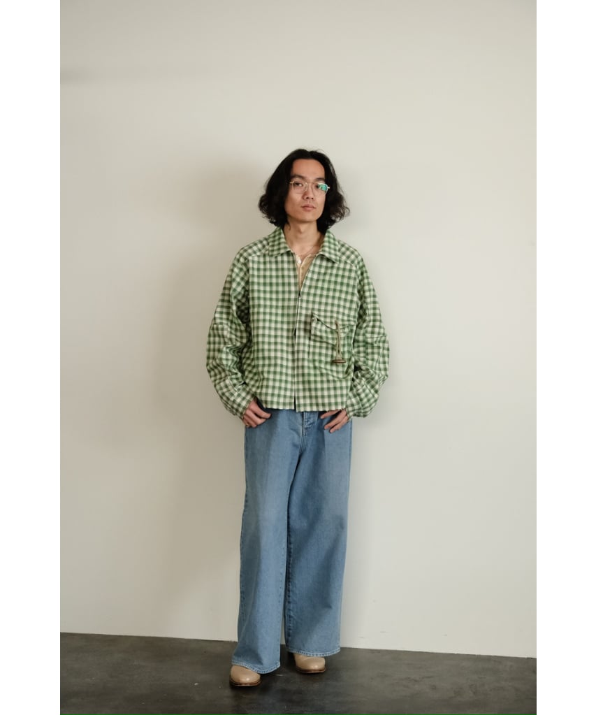 ANCELLM C/R CHECK SHORT ZIPUP SHIRT | MusterWer