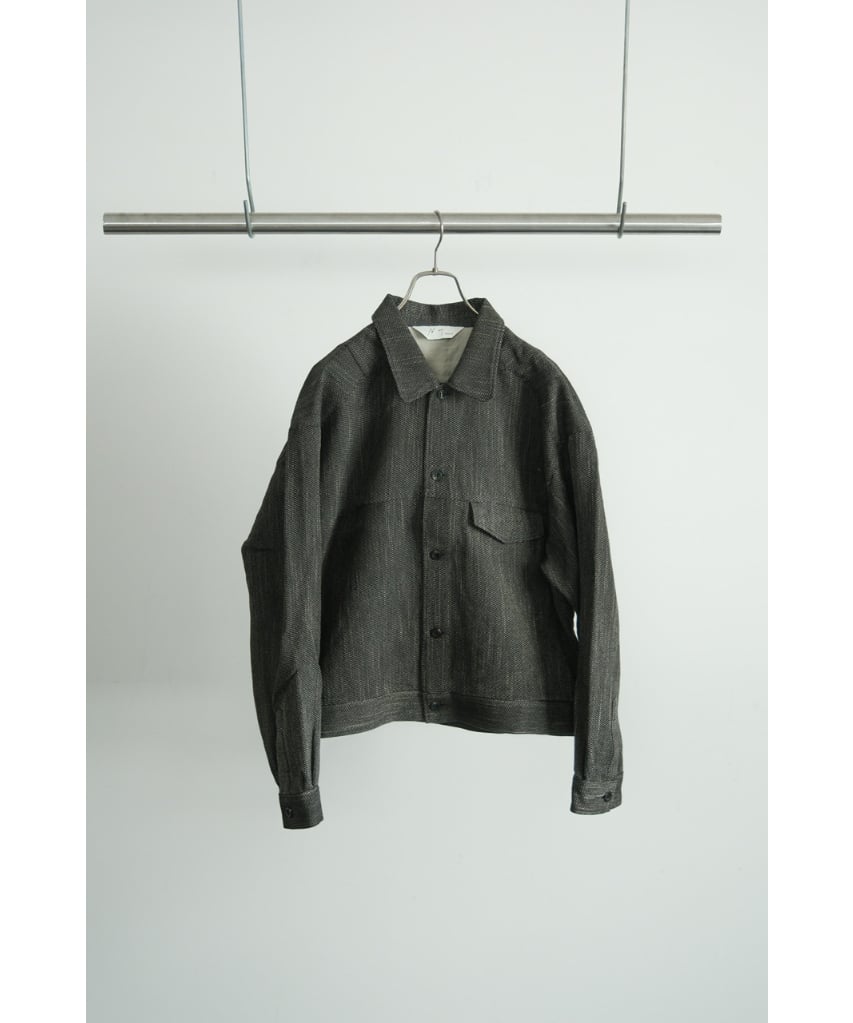 ANCELLM MELANGE WOOL WORK SHIRT BLOUSON | Muste