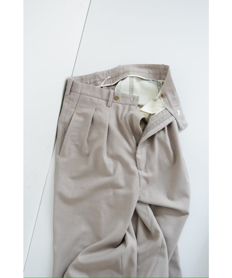 パンツ 25ss m's blaque TUCKED BAGGY PANTS 38 m's braque TUCKED BAGGY PANTS | MusterWerk Sud.