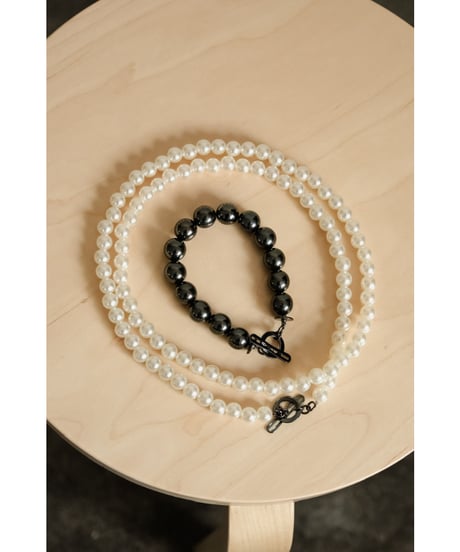m's braque "Exclusive" 2WAY Fake Pearl Necklace & Bracelet
