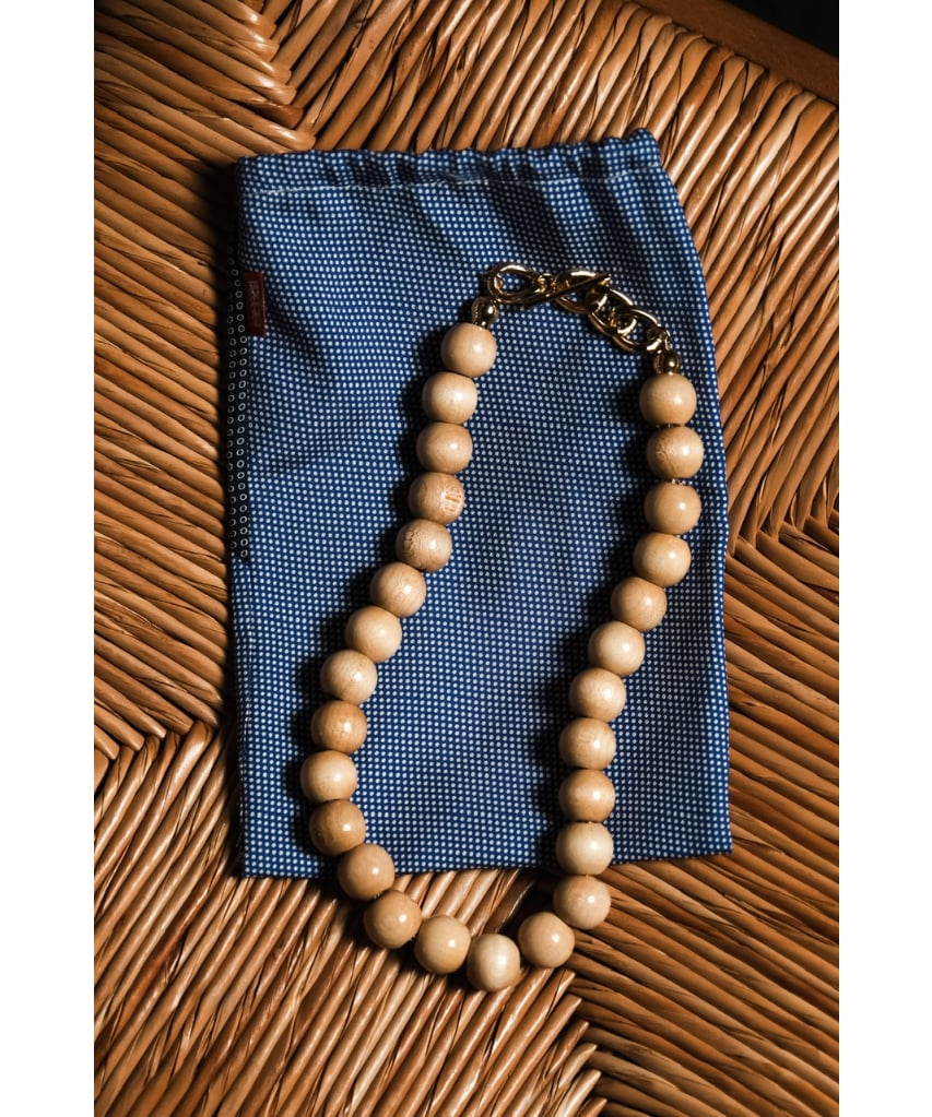 m’s braque エムズブラック ウッドビーズ ネックレス m's braqueのネックレス | cliché