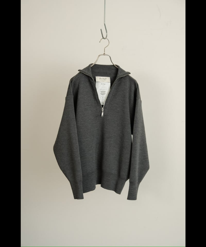 Olde H & Daughter WOOL KNIT TRACK HALF ZIP | Mu