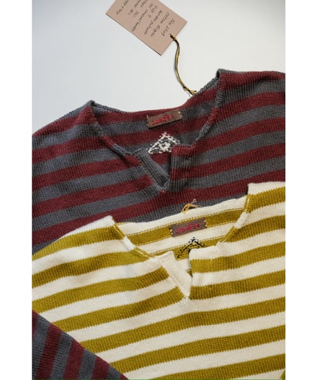 obafer cotton skipper border pullover