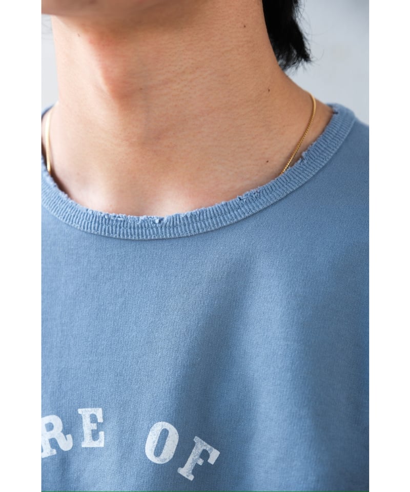 ancellm DAMAGE AGING T-SHIRT Sax サイズ2 ANCELLM - DAMAGE AGING T-SHIRT/SAX | NapsNote