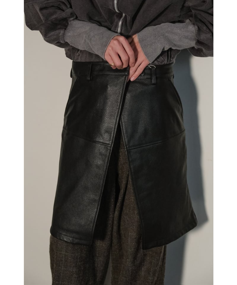 LAYERED WRAP SKIRT /BLK 未使用品　完売品 STRIPE WRAP SKIRT 