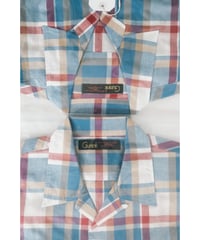 Gurank Plaid open collar shirts