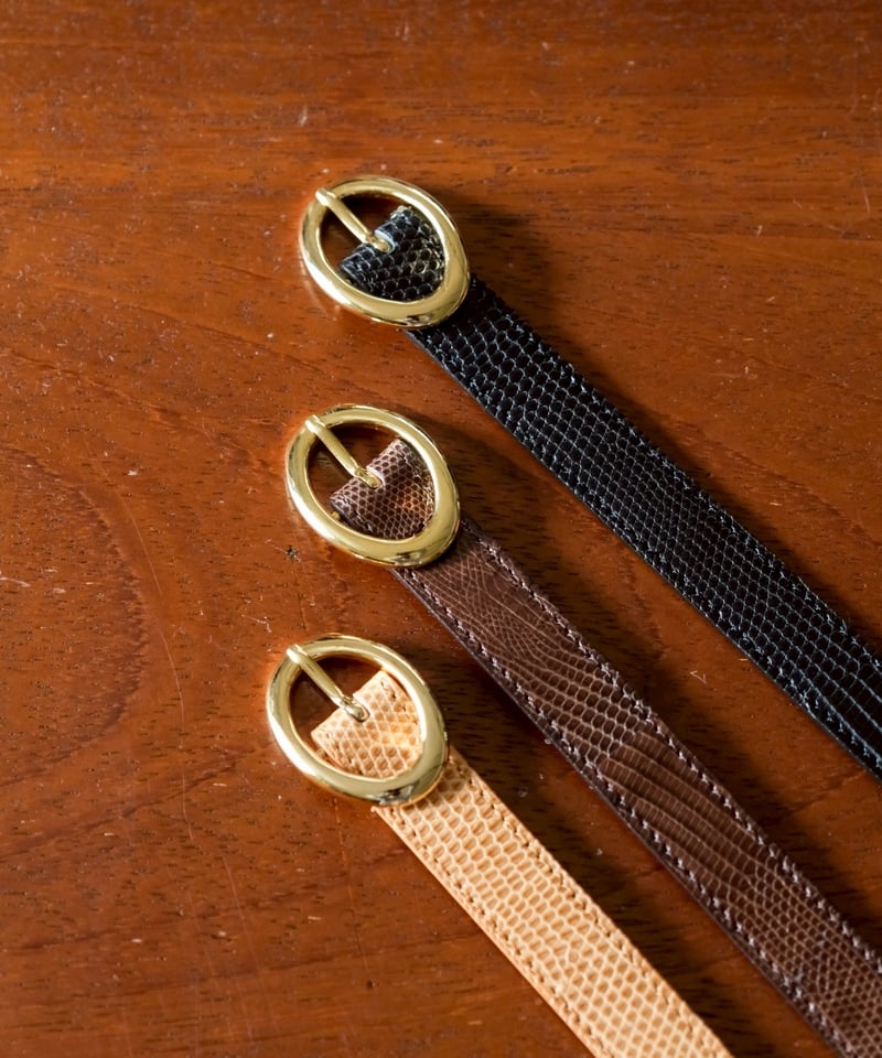 BISOWN ビソウン LIZARD OVAL BELT AILL BISOWN(ビソウン)/LIZARD OVAL BELT – peau de l'Ours