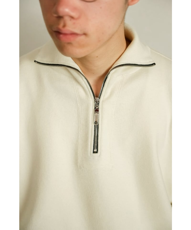 Olde H & Daughter WOOL KNIT TRACK HALF ZIP | Mu